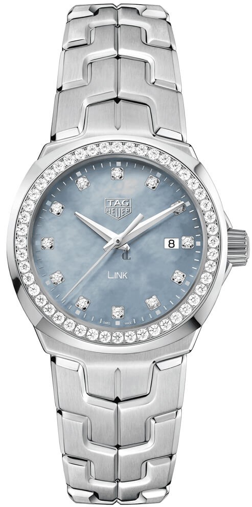 Tag Heuer Link Blue Mother of Pearl Diamond Dial Ladies WBC1319.BA0600
