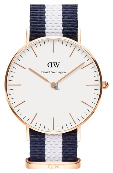 $85:Discounts Daniel Wellington Classic Glasgow NATO Strap Watch 40mm