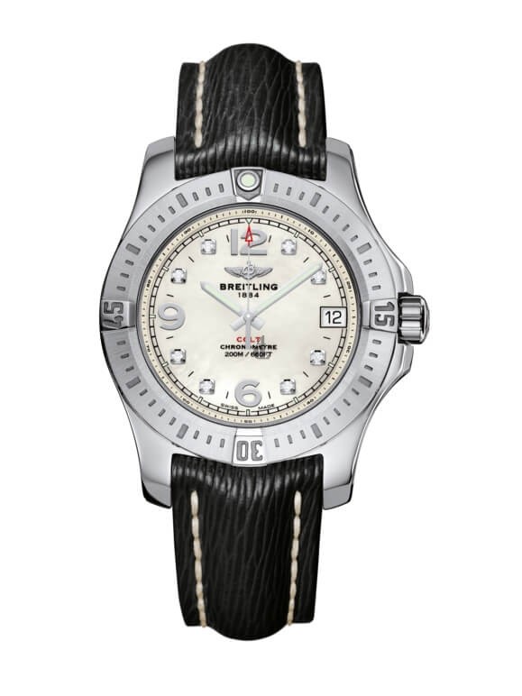 Breitling A7438911/A771/213X/A16BA.1 Colt 36 Sahara Strap Black Tang Watch replica