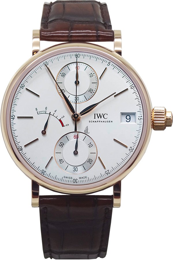 IWC Portofino Hand-Wound Monopusher Chronograph Watch IW515104 fake