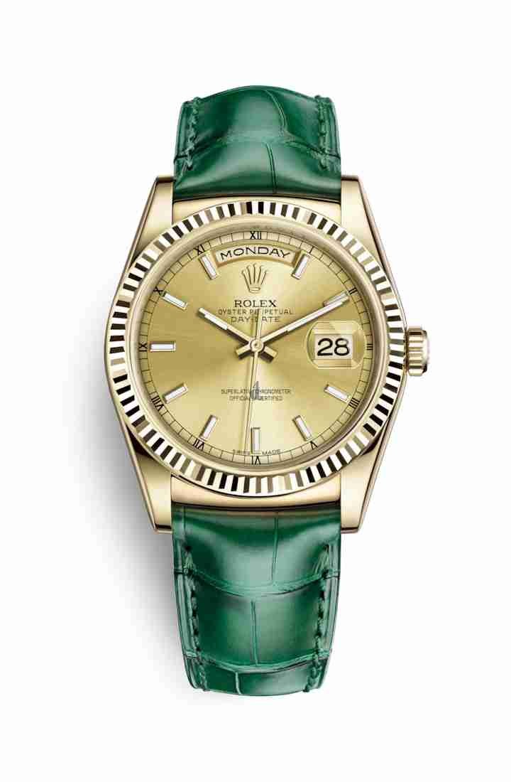 Rolex Day-Date 36 yellow gold 118138 Champagne-colour Dial