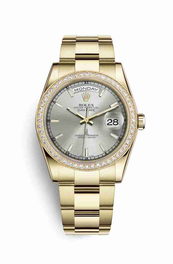 Rolex Day-Date 36 yellow gold 118348 Silver Dial