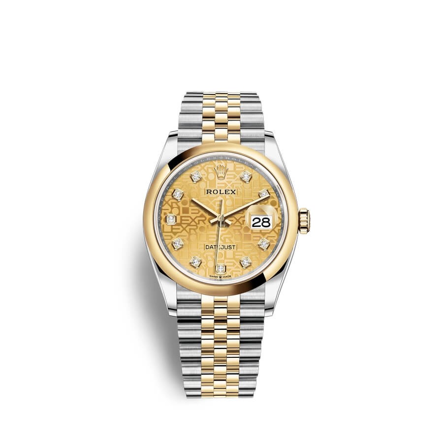 Rolex Datejust 36 Oystersteel 18 ct yellow gold M126203-0033 watch replica