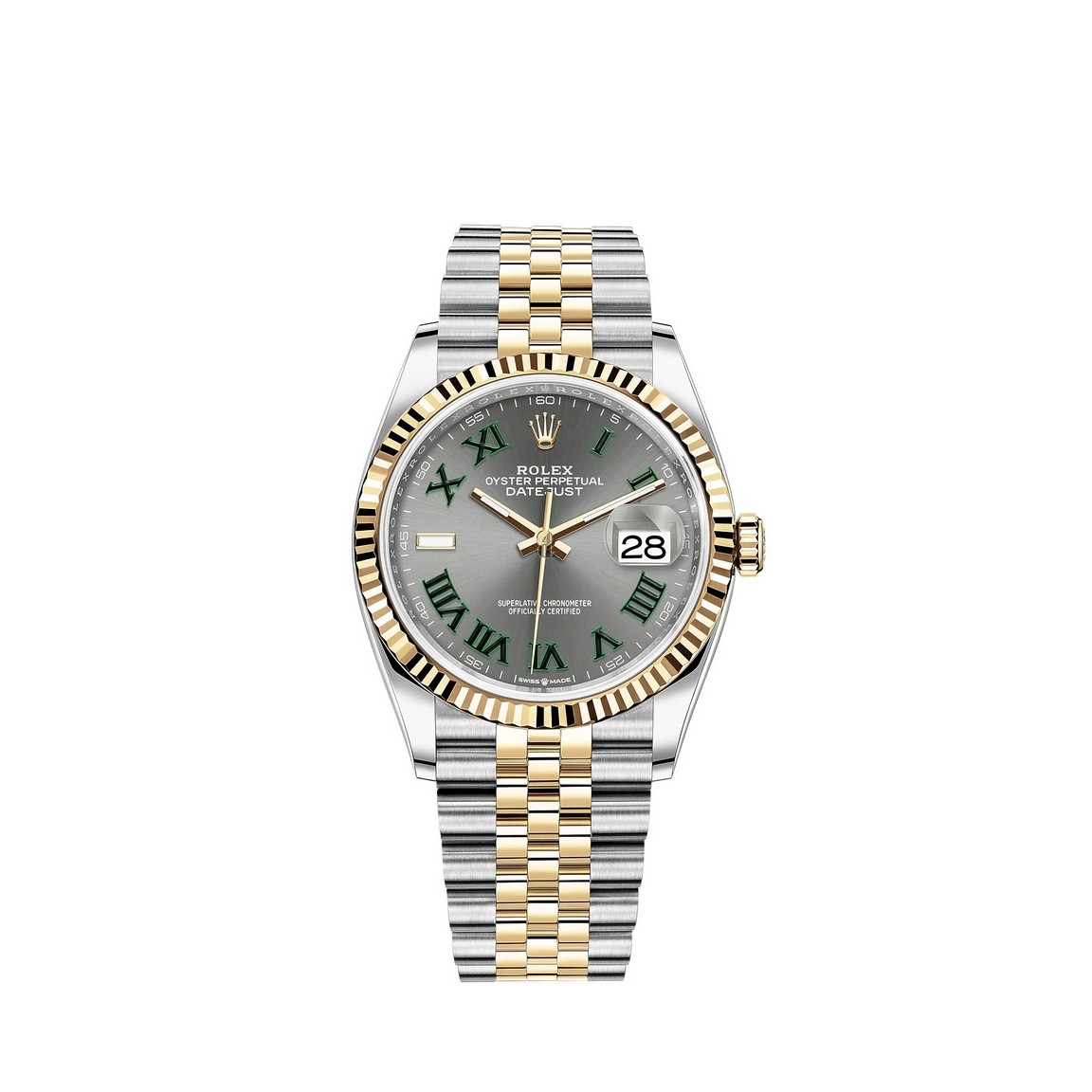 fake Rolex Datejust 36 Rolesor Oystersteel and yellow gold M126233-0035 Watch