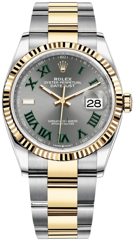 fake Rolex Datejust 36 Rolesor Oystersteel 18 ct yellow gold M126233-0036 Watch