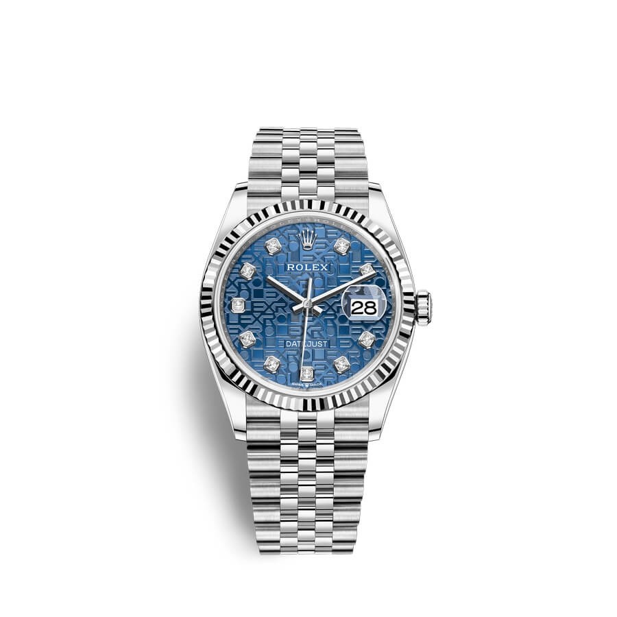Rolex Datejust 36 Oystersteel 18 ct white gold M126234-0011 watch replica