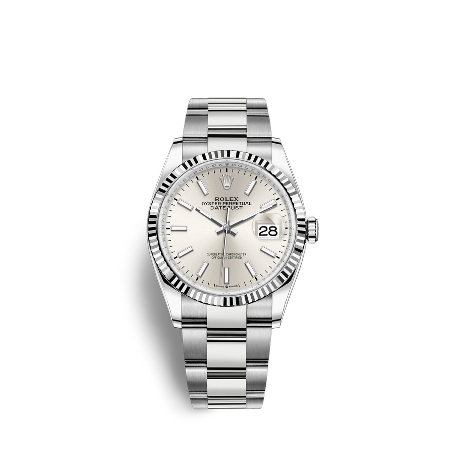 Rolex Datejust 36 Oystersteel 18 ct white gold M126234-0014 watch replica