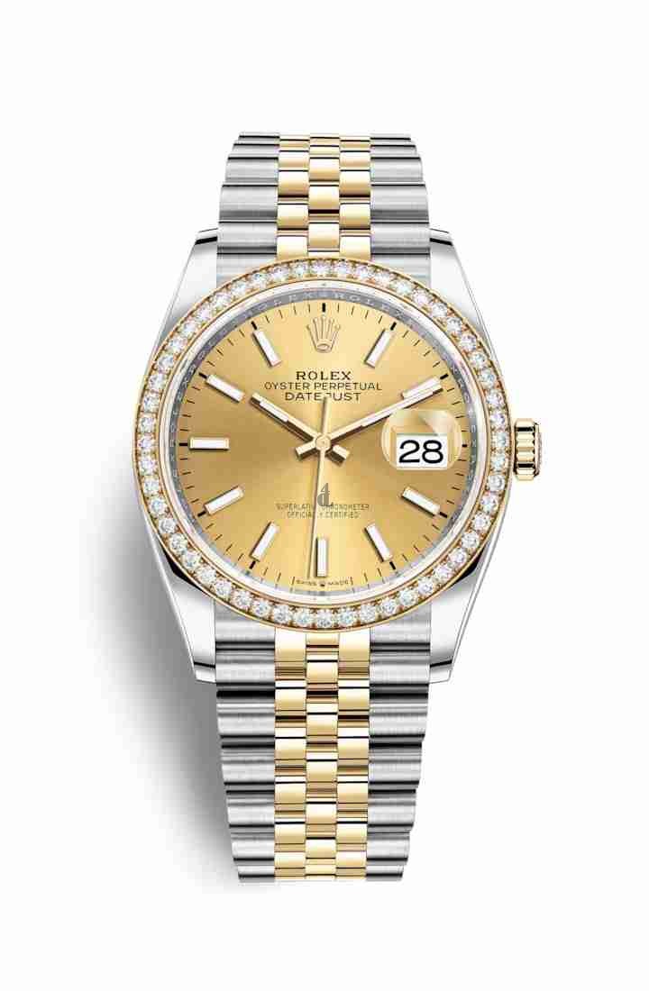 Rolex Datejust 36 Yellow Rolesor Oystersteel yellow gold 126283RBR Champagne-colour Dial