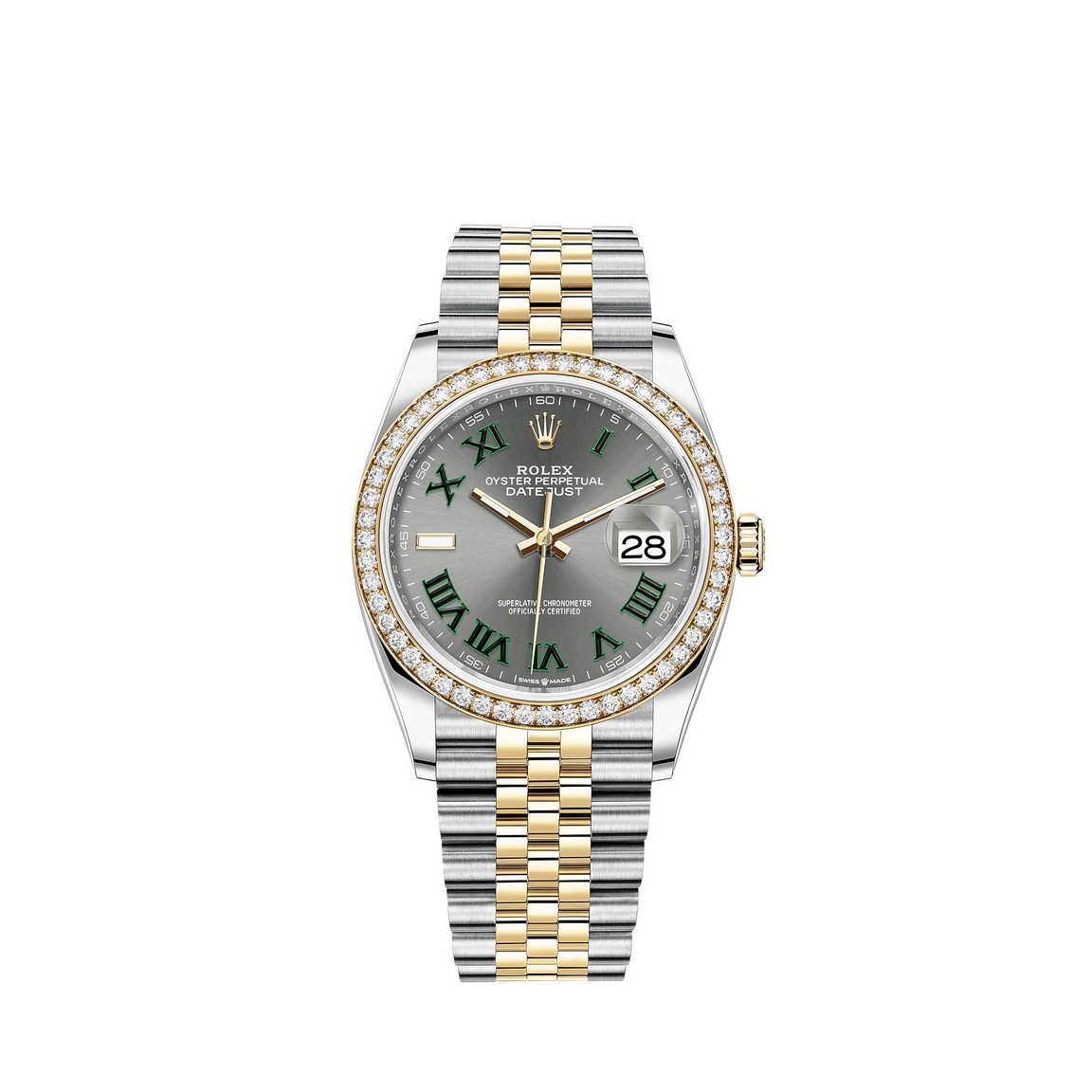 fake Rolex Datejust 36 Yellow Rolesor combination of Oystersteel 18 ct gold M126283RBR-0021