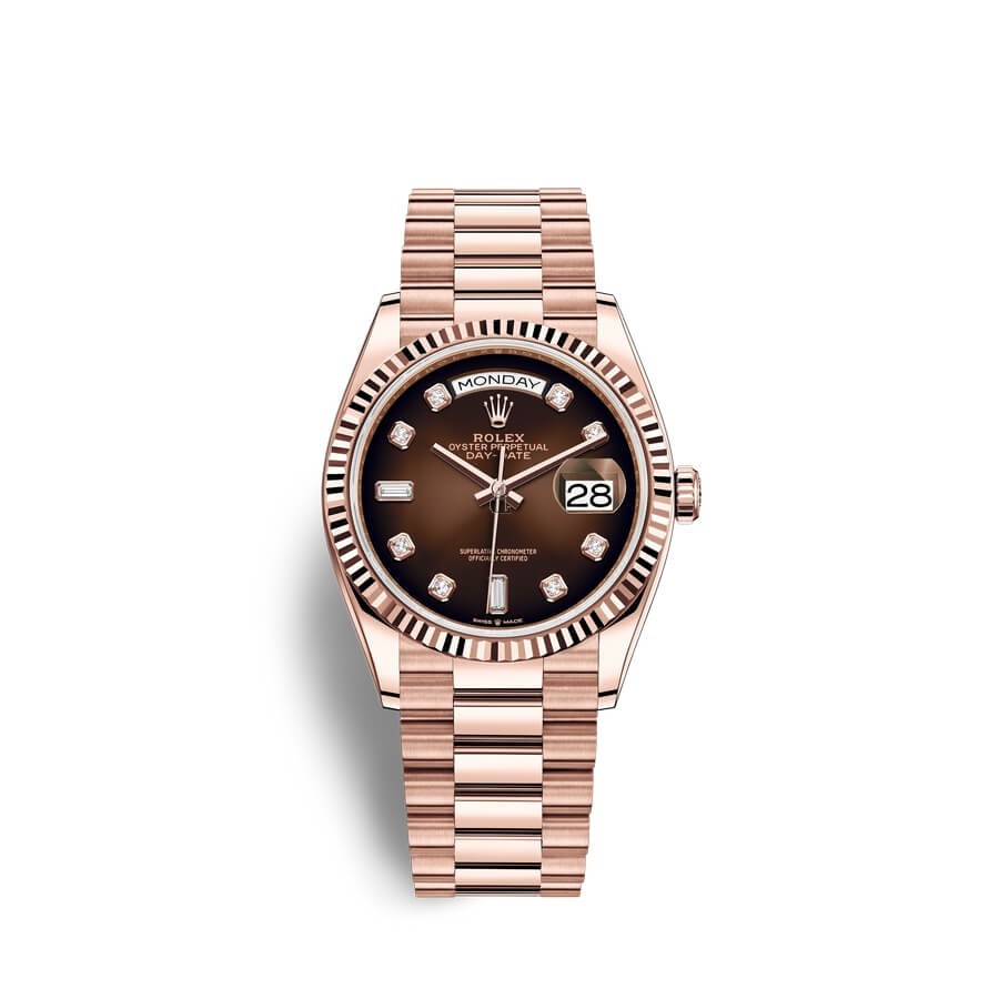 Rolex Day-Date 36 18 ct Everose gold M128235-0037 watch replica