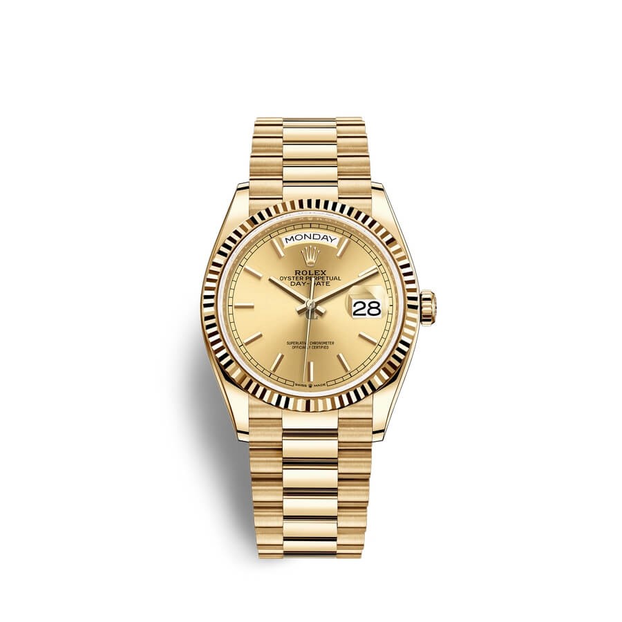 Rolex Day-Date 36 18 ct yellow gold M128238-0045 watch replica