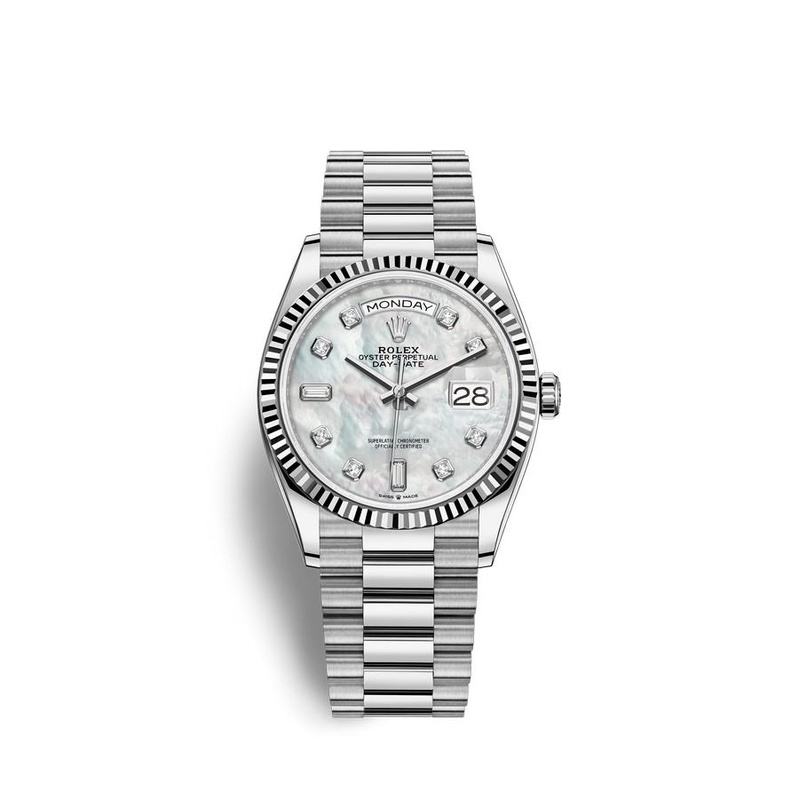 Rolex Day-Date 36 18 ct white gold M128239-0007 watch replica