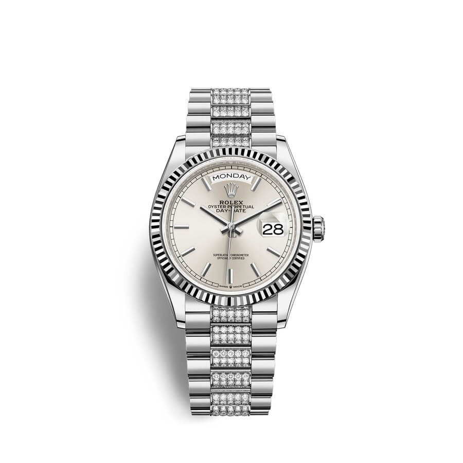 Rolex Day-Date 36 18 ct white gold M128239-0025 watch replica
