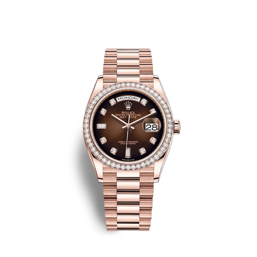 Rolex Day-Date 36 18 ct Everose gold M128345RBR-0040 watch replica