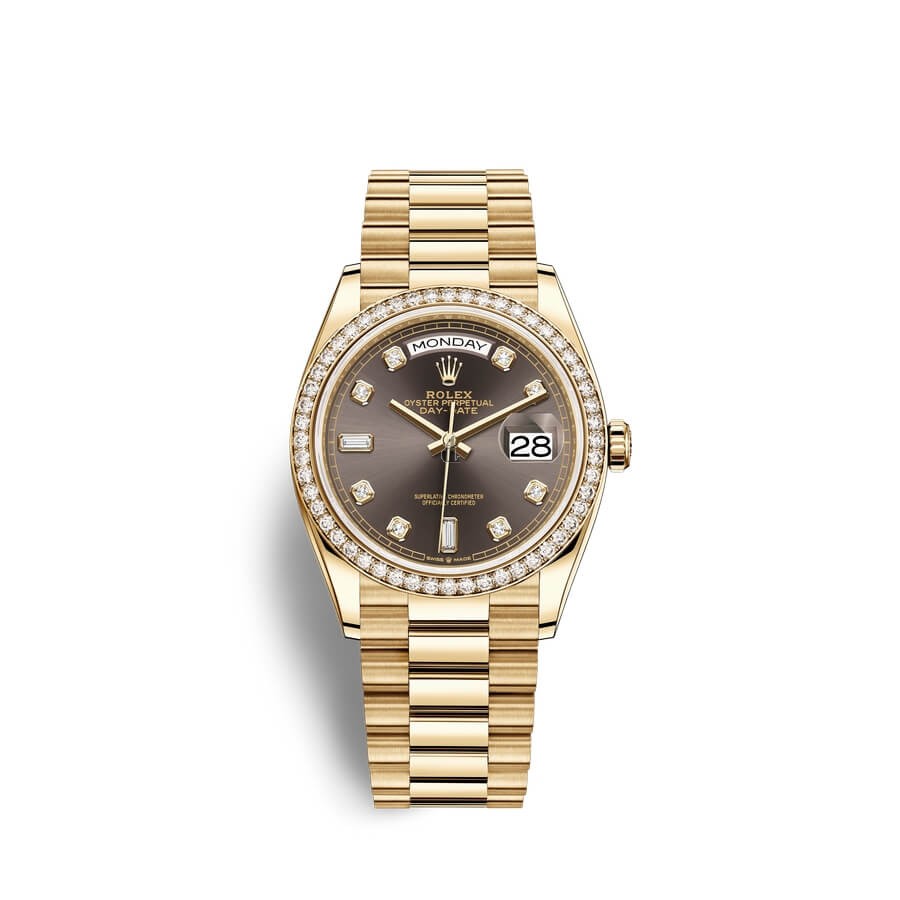 Rolex Day-Date 36 18 ct yellow gold M128348RBR-0005 watch replica