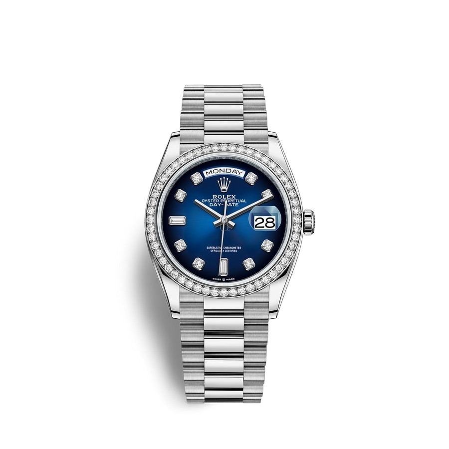 Rolex Day-Date 36 18 ct white gold M128349RBR-0010 watch replica