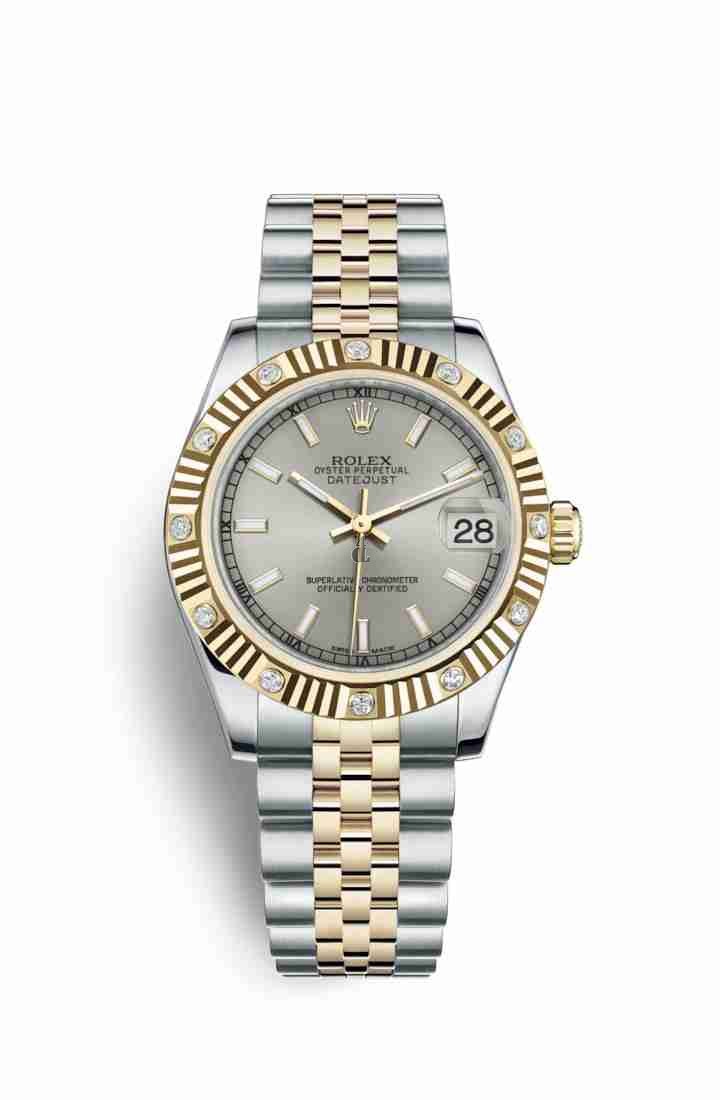 Rolex Datejust 31 Yellow Rolesor Oystersteel yellow gold 178313 Silver Dial