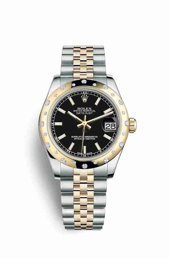 Rolex Datejust 31 Yellow Rolesor Oystersteel yellow gold 178343 Black Dial
