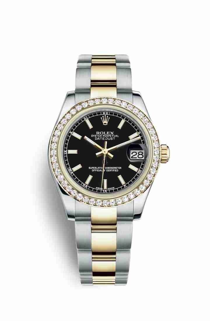 Rolex Datejust 31 Yellow Rolesor Oystersteel yellow gold 178383 Black Dial