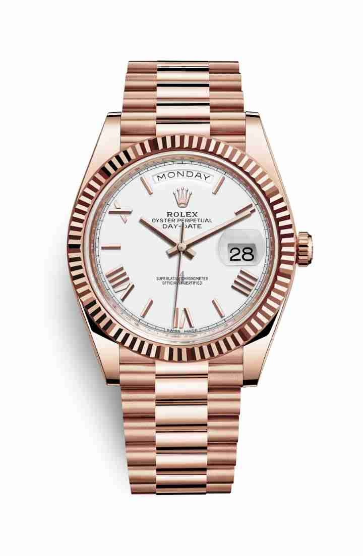 Rolex Day-Date 40 Everose gold 228235 White Dial