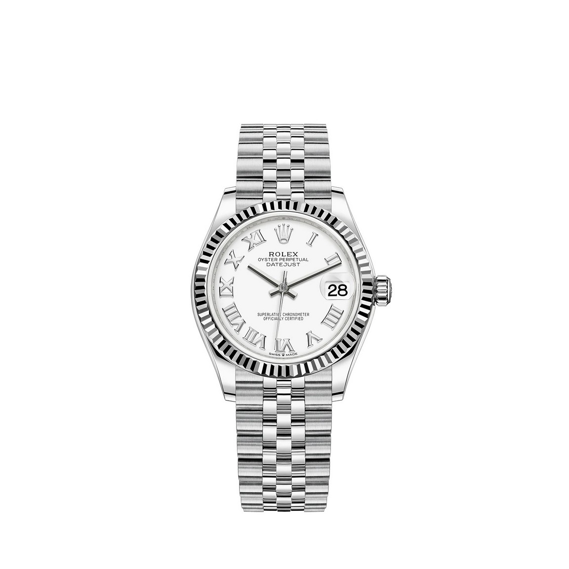fake Rolex Datejust 31 Watch Rolesor Oystersteel white gold M278274-0010