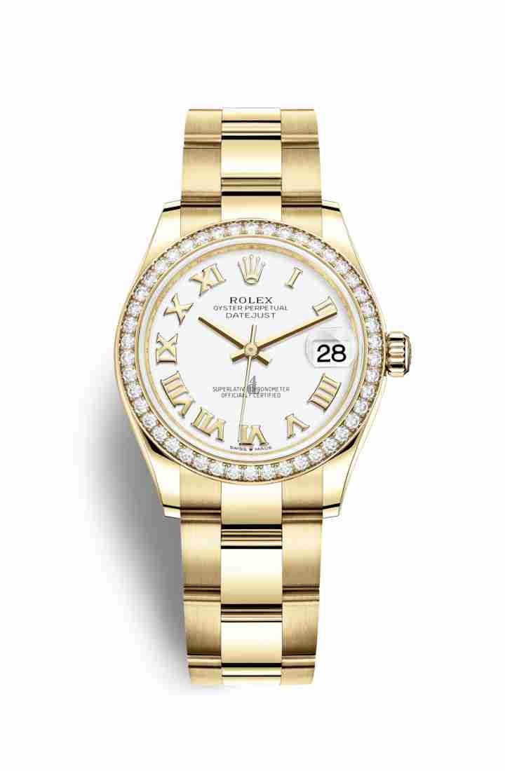 Rolex Datejust 31 yellow gold 278288RBR White Dial