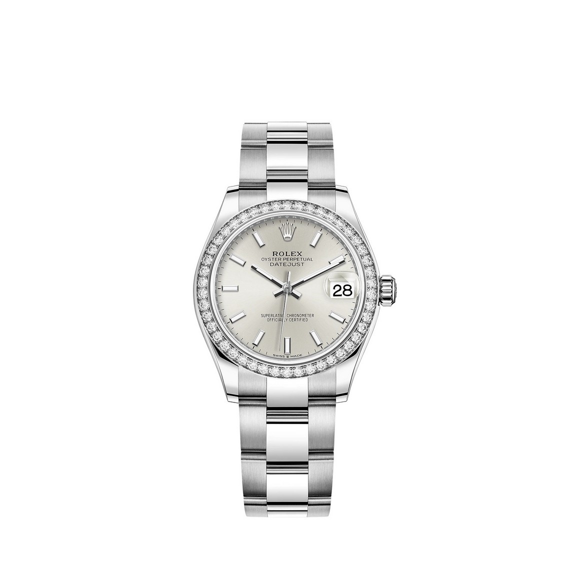fake Rolex Datejust 31 White Rolesor combination of Oystersteel 18 ct gold M278384RBR-0015