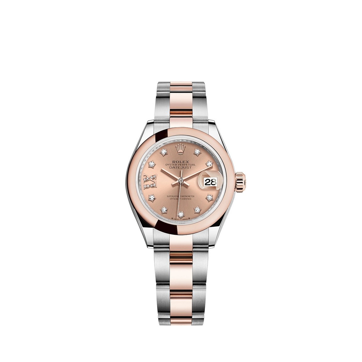 fake Rolex Lady-Datejust Everose Rolesor combination of Oystersteel 18 ct gold M279161-0028