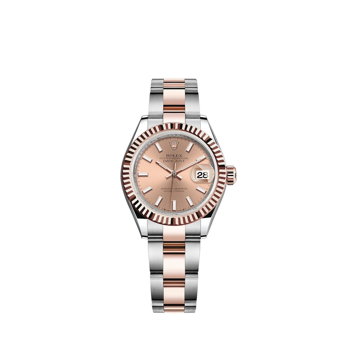 fake Rolex Lady-Datejust Rolesor Oystersteel 18 ct Everose gold M279171-0024