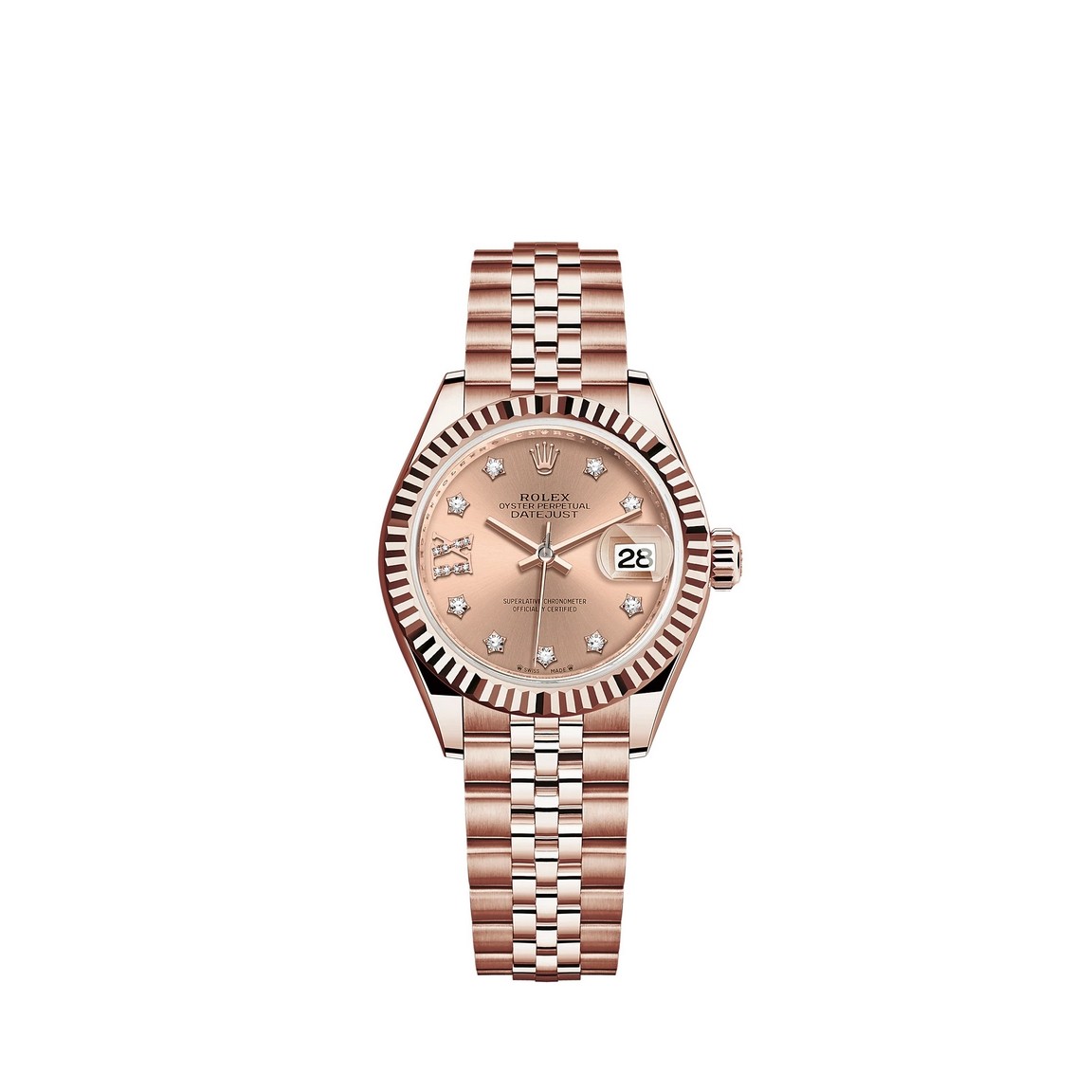 fake Rolex Lady-Datejust Watch 18 ct Everose gold - M279175-0030