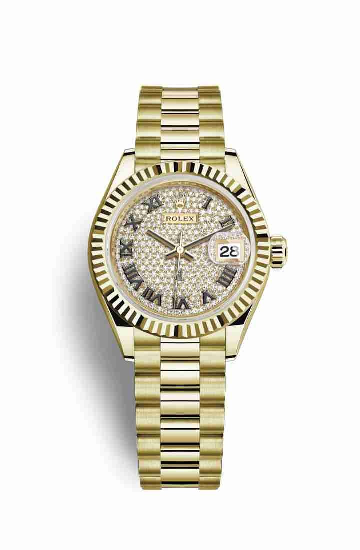Rolex Datejust 28 yellow gold 279178 Diamond-paved Dial