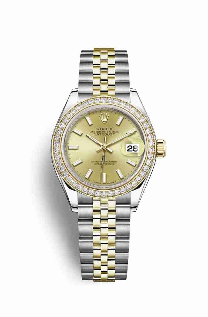 Rolex Datejust 28 Yellow Rolesor Oystersteel yellow gold 279383RBR Champagne-colour Dial