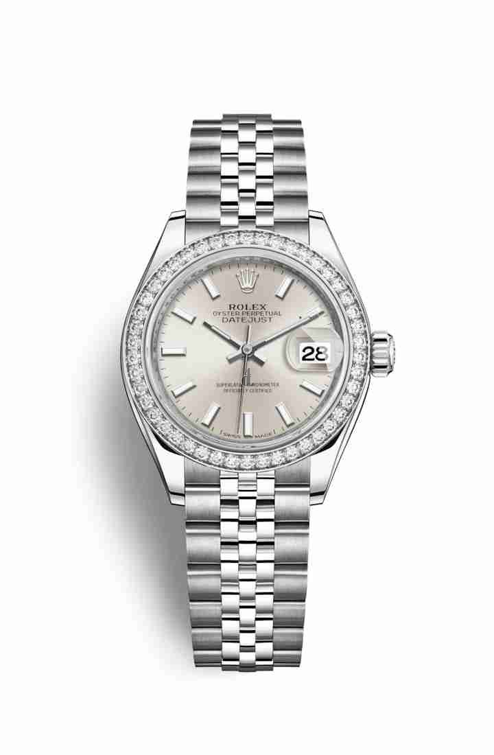 Rolex Datejust 28 White Rolesor Oystersteel white gold 279384RBR Silver Dial