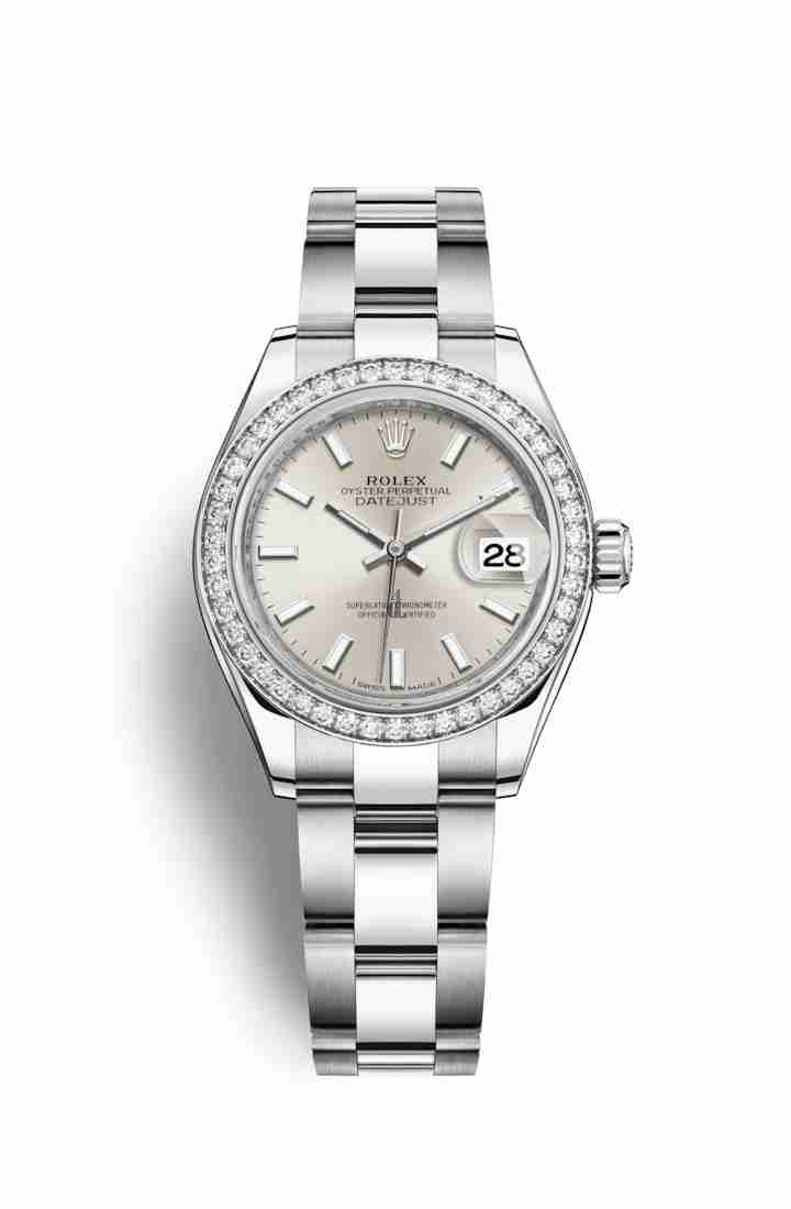 Rolex Datejust 28 White Rolesor Oystersteel white gold 279384RBR Silver Dial