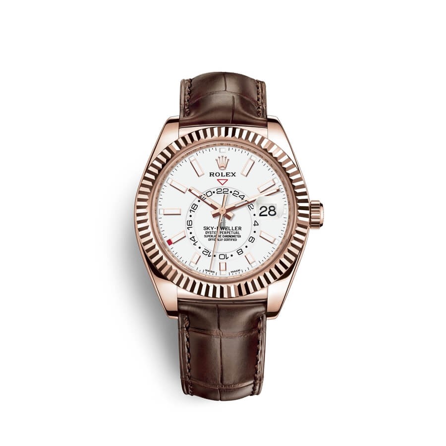 Rolex Sky-Dweller 18 ct Everose gold M326135-0006 watch replica