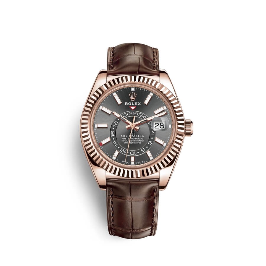 Rolex Sky-Dweller 18 ct Everose gold M326135-0008 watch replica