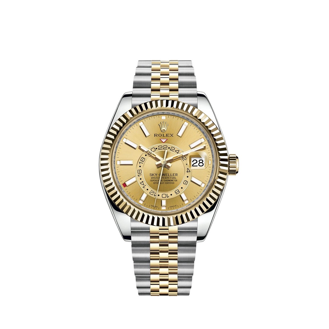 fake Rolex Sky-Dweller Rolesor Oystersteel and 18 ct yellow gold M326933-0004