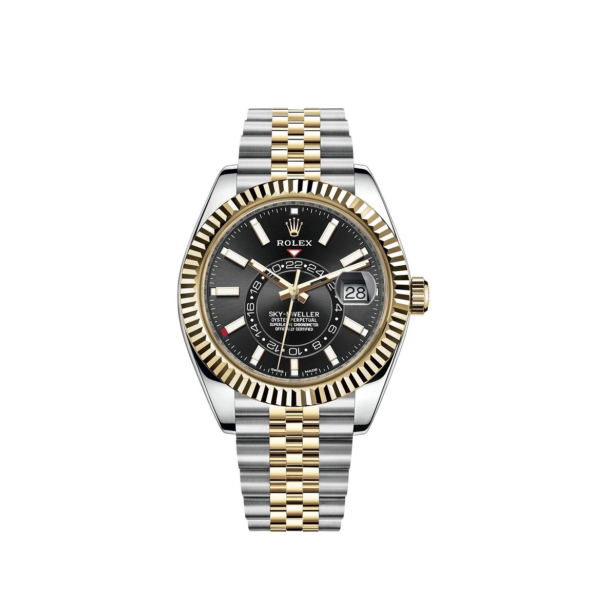 fake Rolex Sky-Dweller Yellow Rolesor Oystersteel 18 ct gold M326933-0005 Watch