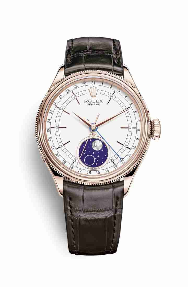Rolex Cellini Moonphase Everose gold 50535 White Dial