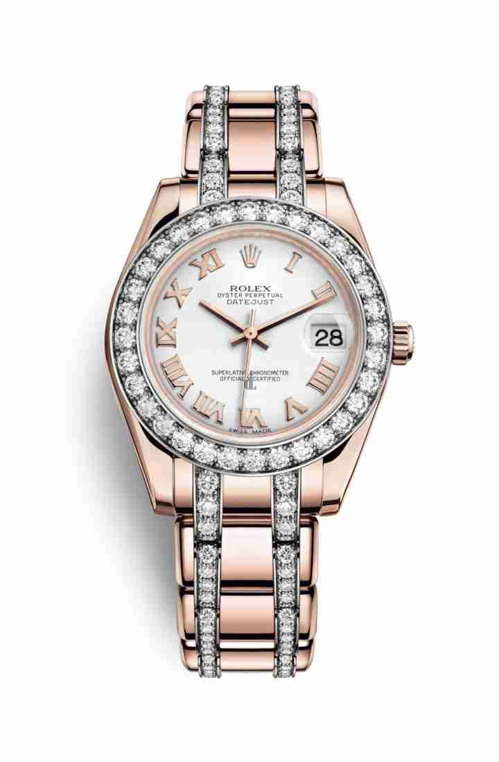Rolex Pearlmaster 34 Everose gold 81285 White Dial