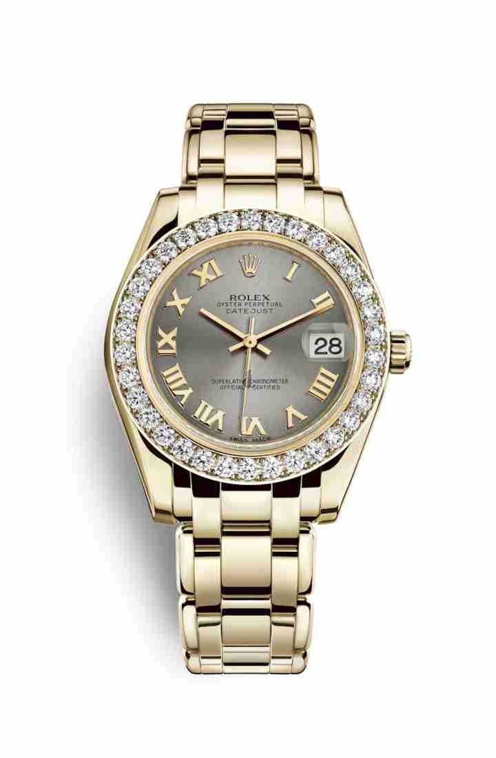 Rolex Pearlmaster 34 yellow gold 81298 Steel Dial