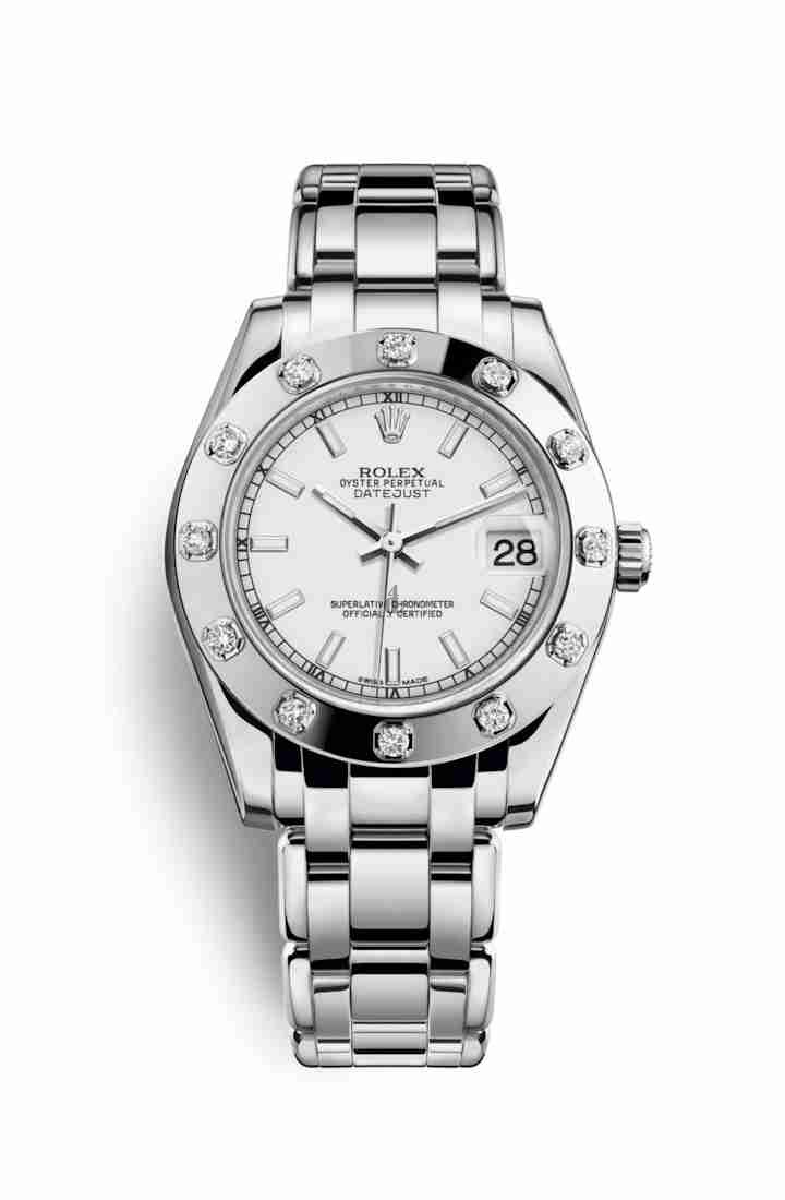 Rolex Pearlmaster 34 white gold 81319 White Dial