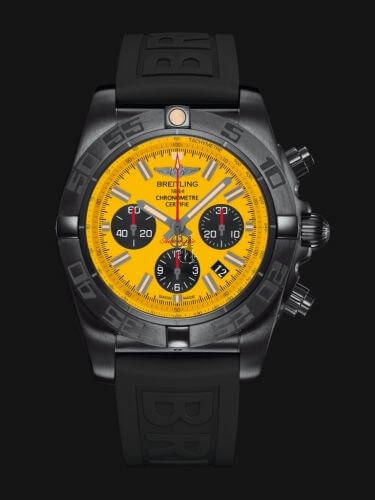 Breitling Chronomat 44 Blacksteel Yellow Watch fake