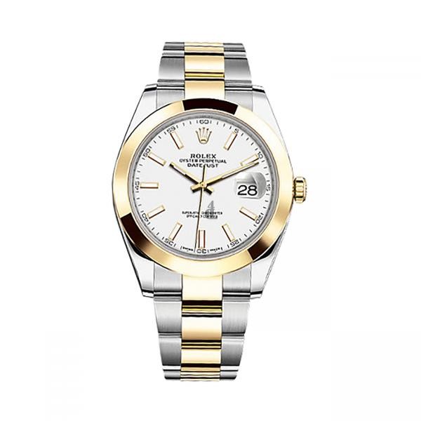 imitation Rolex Datejust 41 126303WSO White Dial Steel and 18K Yellow Gold Oyster Watch