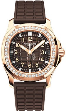 Fake Patek Philippe Aquanaut Luce 18kt Rose Gold Diamond Case Automatic Ladies Watch 5068R