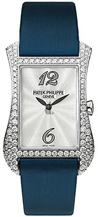 Fake Patek Philippe Gondolo Serata 18kt White Gold Diamond Blue Ladies Watch 4972G