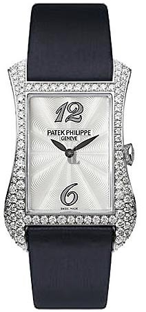 Fake Patek Philippe Gondolo Serata 18kt White Gold Diamond Ladies Watch 4973G