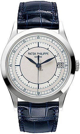 Fake Patek Philippe Calatrava Automatic Silver Dial 18 kt White Gold Men's Watch 5296G-001
