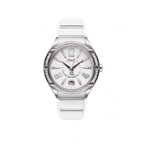 Piaget Polo FortyFive Lady White White Rubber Ladies Replica Watch G0A35014