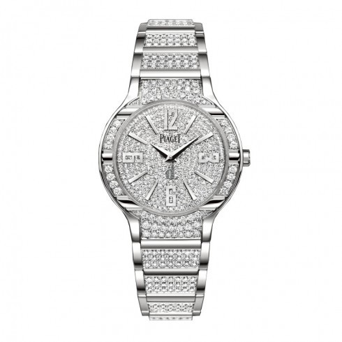 Piaget Polo Diamond Pave Ladies Quartz Replica Watch GOA36234